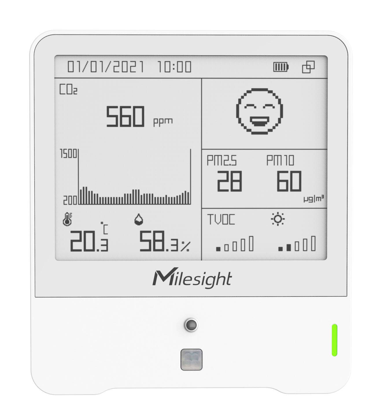 Milesight AM308 LoRaWAN 9-in-1 Indoor Air Quality Sensor